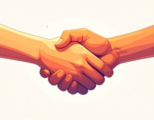 握手　イラスト