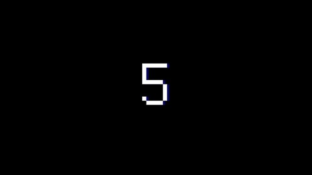10 Seconds Countdown Zoom in  Animation white number