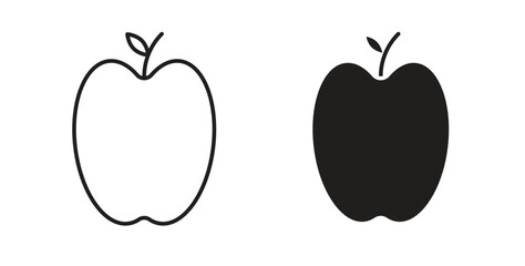 Fototapeta premium Apple icons Vector Symbol Design Illustration - for app or web. color editable