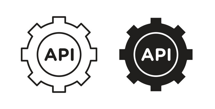 API icons Vector Symbol Design Illustration - for app or web. color editable