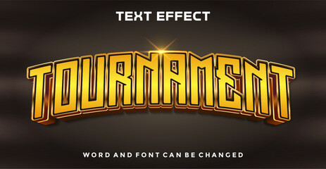 Tournament editable text effect