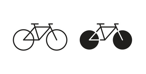 Bicycle icons Vector Symbol Design Illustration - for app or web. color editable