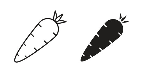 Carrot icons Vector Symbol Design Illustration - for app or web. color editable