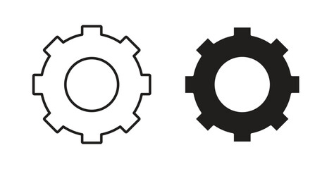 Cogwheel icons Vector Symbol Design Illustration - for app or web. color editable