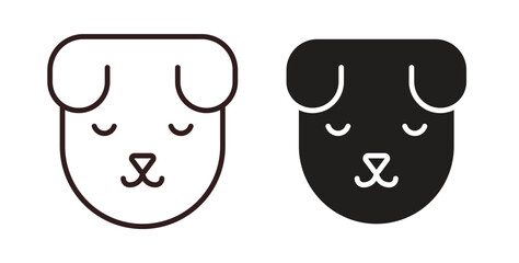 Fototapeta premium Dog icons Vector Symbol Design Illustration - for app or web. color editable
