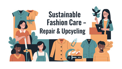 A cheerful woman with dark skin and long black hair smiles warmly, set against a vibrant background with a large green leaf.