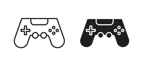 Game controller icons Vector Symbol Design Illustration - for app or web. color editable © iconic