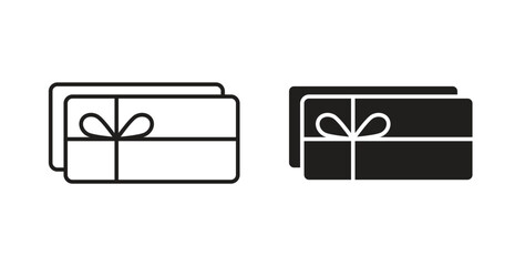 Gift voucher icons Vector Symbol Design Illustration - for app or web. color editable