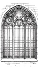 Gothic Architectural Window Design.