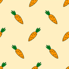 carrot pattern Background. seamless pattern carrot. carrot flat illustration background. seamless pattern of carrot.