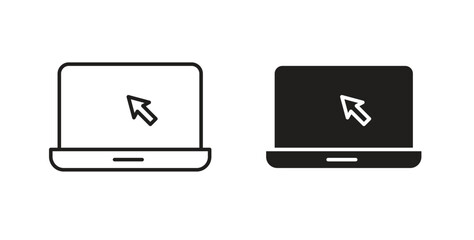 Laptop icons Vector Symbol Design Illustration - for app or web. color editable