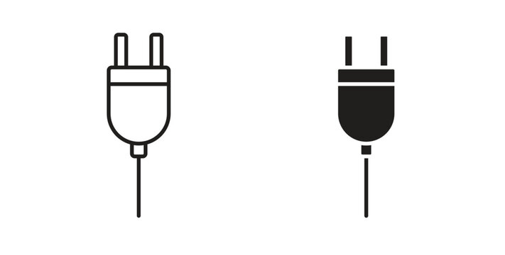 Plug adapter icons Vector Symbol Design Illustration - for app or web. color editable