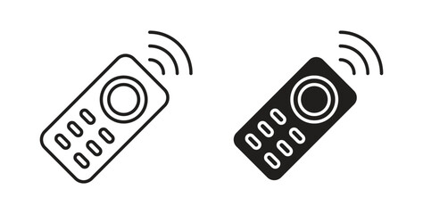 Remote control icons Vector Symbol Design Illustration - for app or web. color editable
