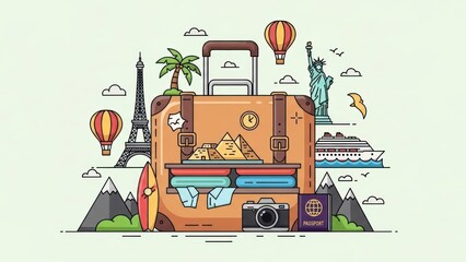 vector illustration of a cartoon train