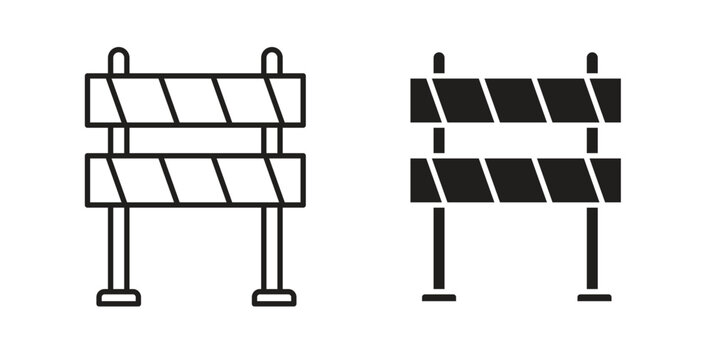 Roadblock icons Vector Symbol Design Illustration - for app or web. color editable