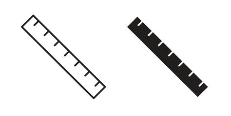 Fototapeta premium Ruler icons Vector Symbol Design Illustration - for app or web. color editable