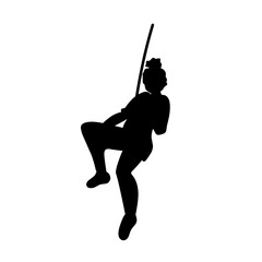 Sport climbing silhouette vector