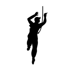 Sport climbing silhouette vector