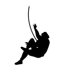 Sport climbing silhouette vector