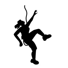 Sport climbing silhouette vector