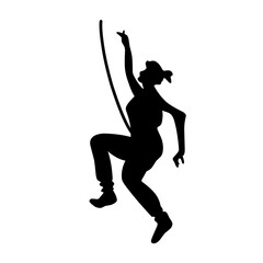 Sport climbing silhouette vector