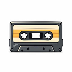 Obraz premium Retro cassette tape illustration embodying nostalgia and vintage audio media era