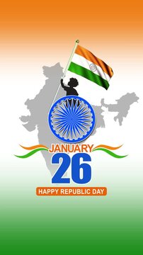 Dynamic India Map Illustration for National Republic Day