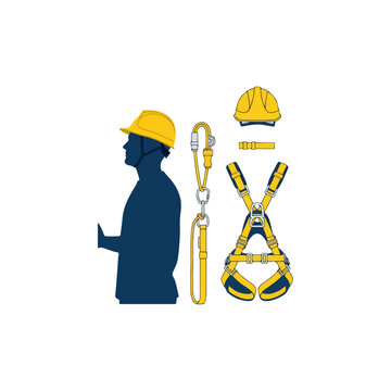 Safety Harness Equipment for Workers.