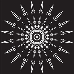 Minimal Geometric Mandala with Radial Symmetry