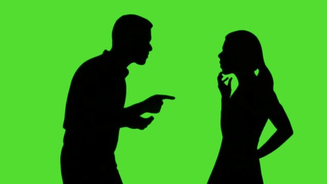 Black vector illustration of a young woman person standing in a fashion pose as a silhouette of a woman with a gun