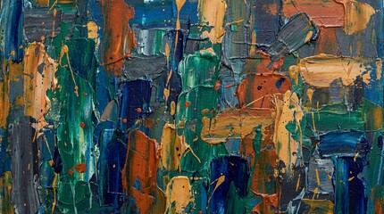 Fototapeta premium Vibrant abstract artwork featuring dynamic shapes and colors in a modern art style