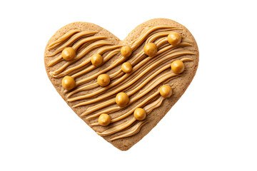 Heart Shaped Cookie with Caramel Icing