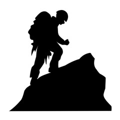Hiking silhouette vector