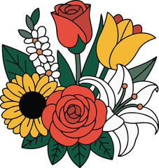 Vibrant flower bouquet