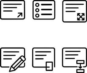 Widget editor resize and reorder UI icon set