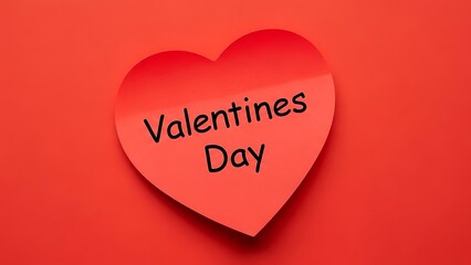 Valentines Day heart symbol on red background for love