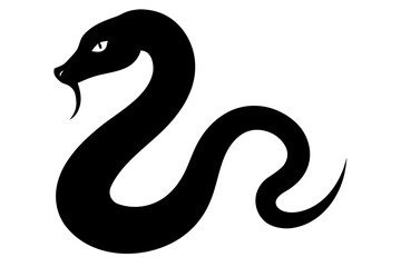 Fototapeta premium snake icon silhouette vector, snake black symbol 