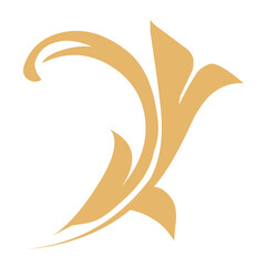 Golden Flourishes calligraphic vector