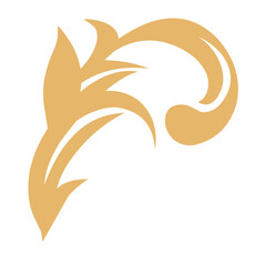 Golden Flourishes calligraphic vector