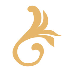 Golden Flourishes calligraphic vector