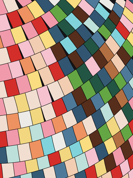 Multicolor Party Lights Disco Ball Background on Rainbow Colors