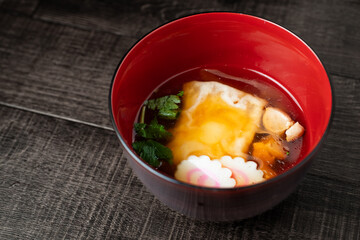 お雑煮のアップ