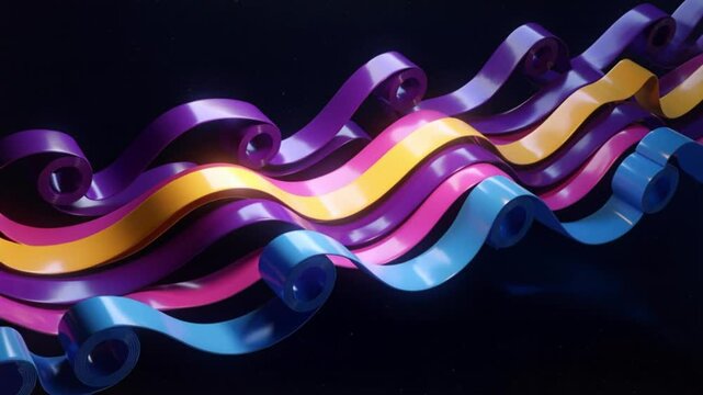 abstract vedio with colorful lines