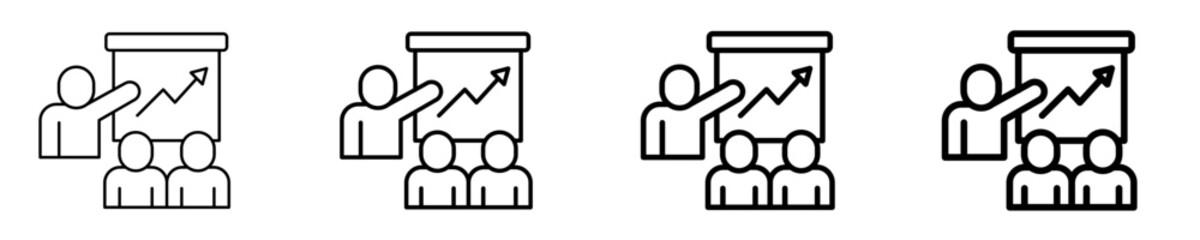 Employee Training  Icon Set Different Style Collection
