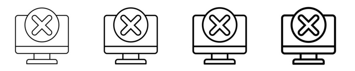 Error Adapting To Technology  Icon Set Different Style Collection
