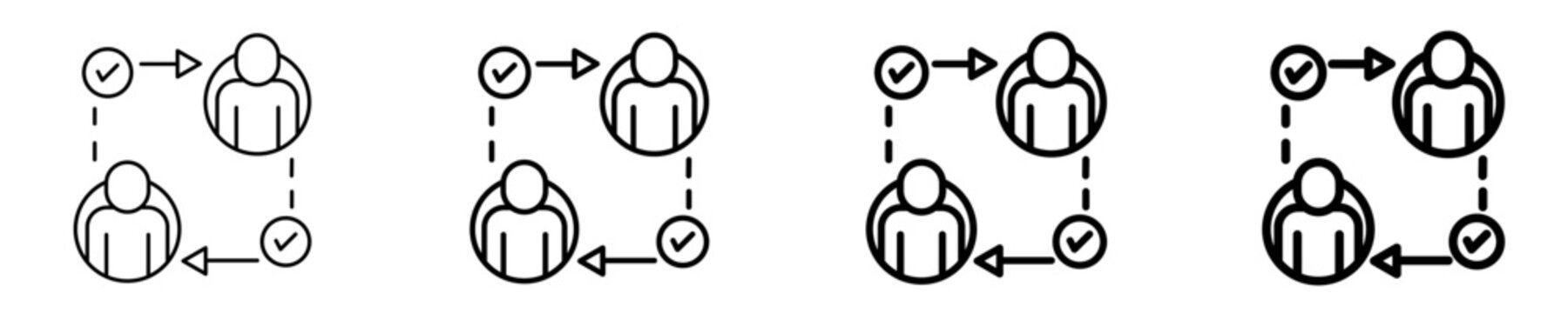 Employee Feedback Loop  Icon Set Different Style Collection
