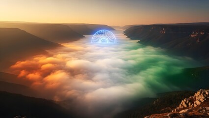 Happy republic day india celebrations with vibrant cloud formations