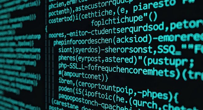 Code Lines: A close-up view of a computer screen, filled with streams of intricate lines of code, displaying the complexity and precision of programming.