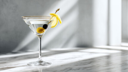 Elegant martini cocktail
