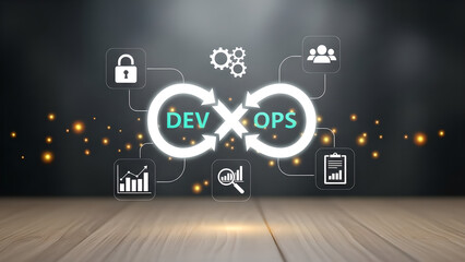 DevOps Concept Diagram Software Development Business Technology Cycle